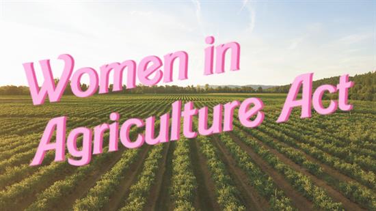 women in agriculture act barbie graphic